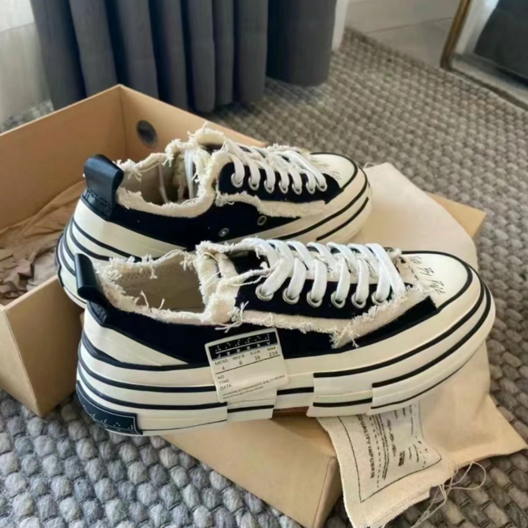 莆田纯原吴建豪鞋同款低帮腰果花帆布鞋小香风男女乞丐硫化板鞋