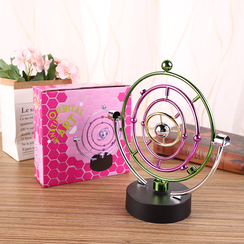 usb电池两用天体永动仪摇摆器桌面摆件混沌摆件家居装饰摆设