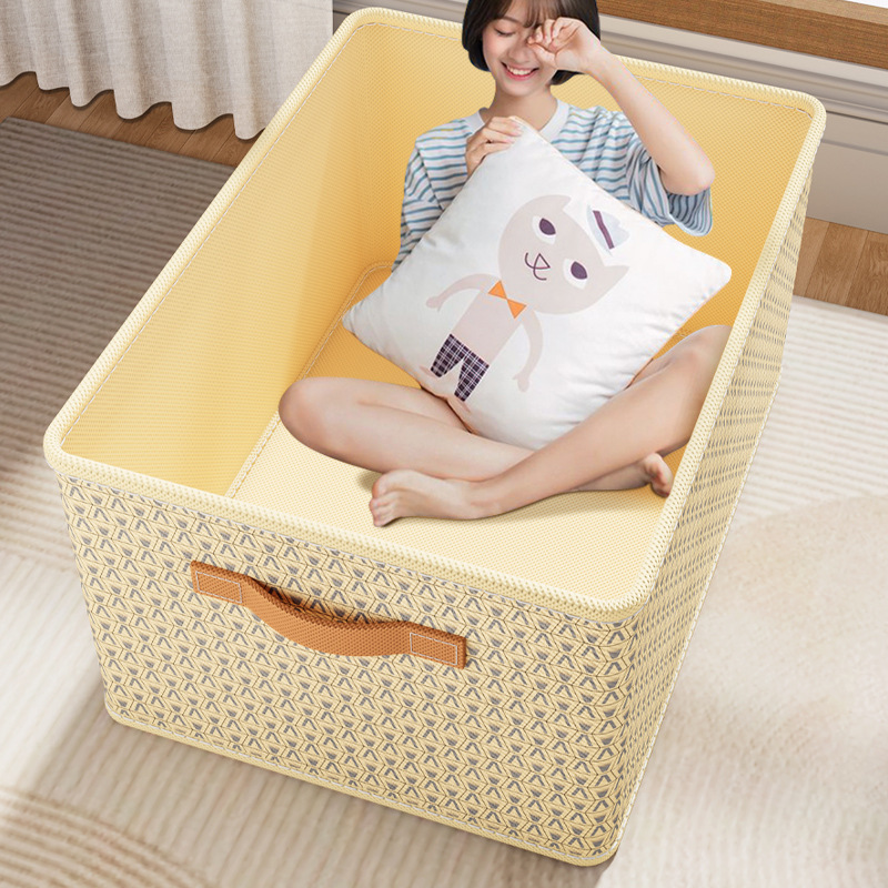 Clothing Quilt Storage Box Thickened Pp Plate Folding with Lid Storage Box Pants Storage Gadget Home Dormitory Storage