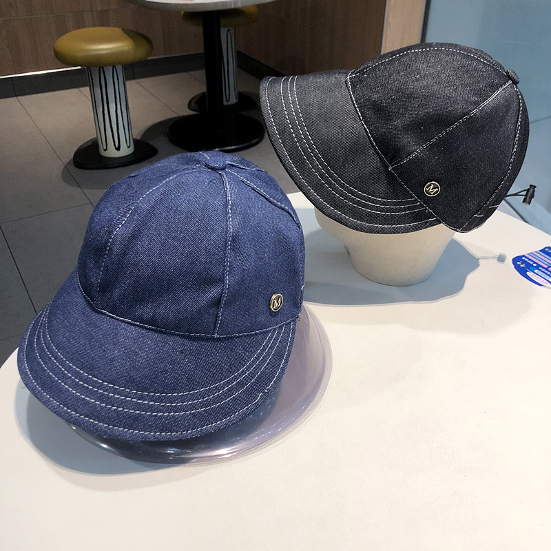 sun hat female summer outdoor sun-proof face cover peaked cap bucket hat korean style all-matching jeans m standard gradient color sun hat