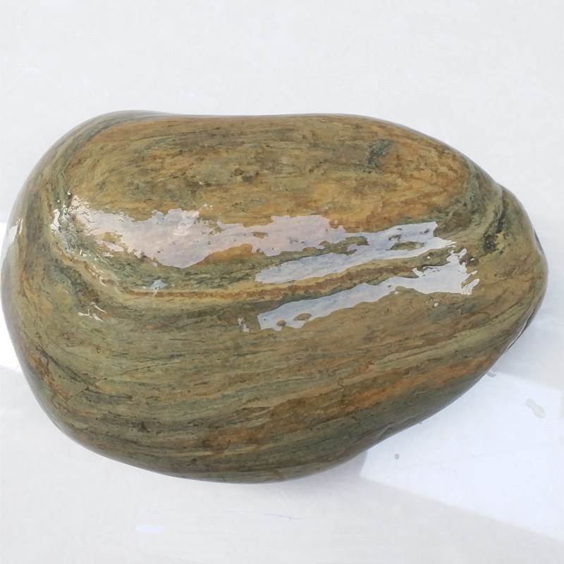 天然鹅卵石绘画石鱼缸铺路乌龟晒台园林庭院造景装饰压菜大石头