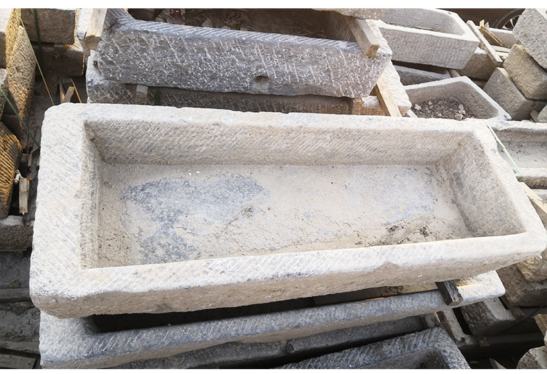 老石槽农村老旧石器厂家批发老磨盘青石庭院流水摆件老石槽马槽