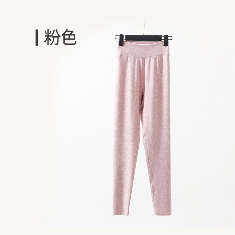 Autumn and Winter Dralon Warm Silk Acrylic Constant Temperature Quick Heating High Elastic High Waist Women's Bottoming Cotton Pants Fleece Men's Long Pants