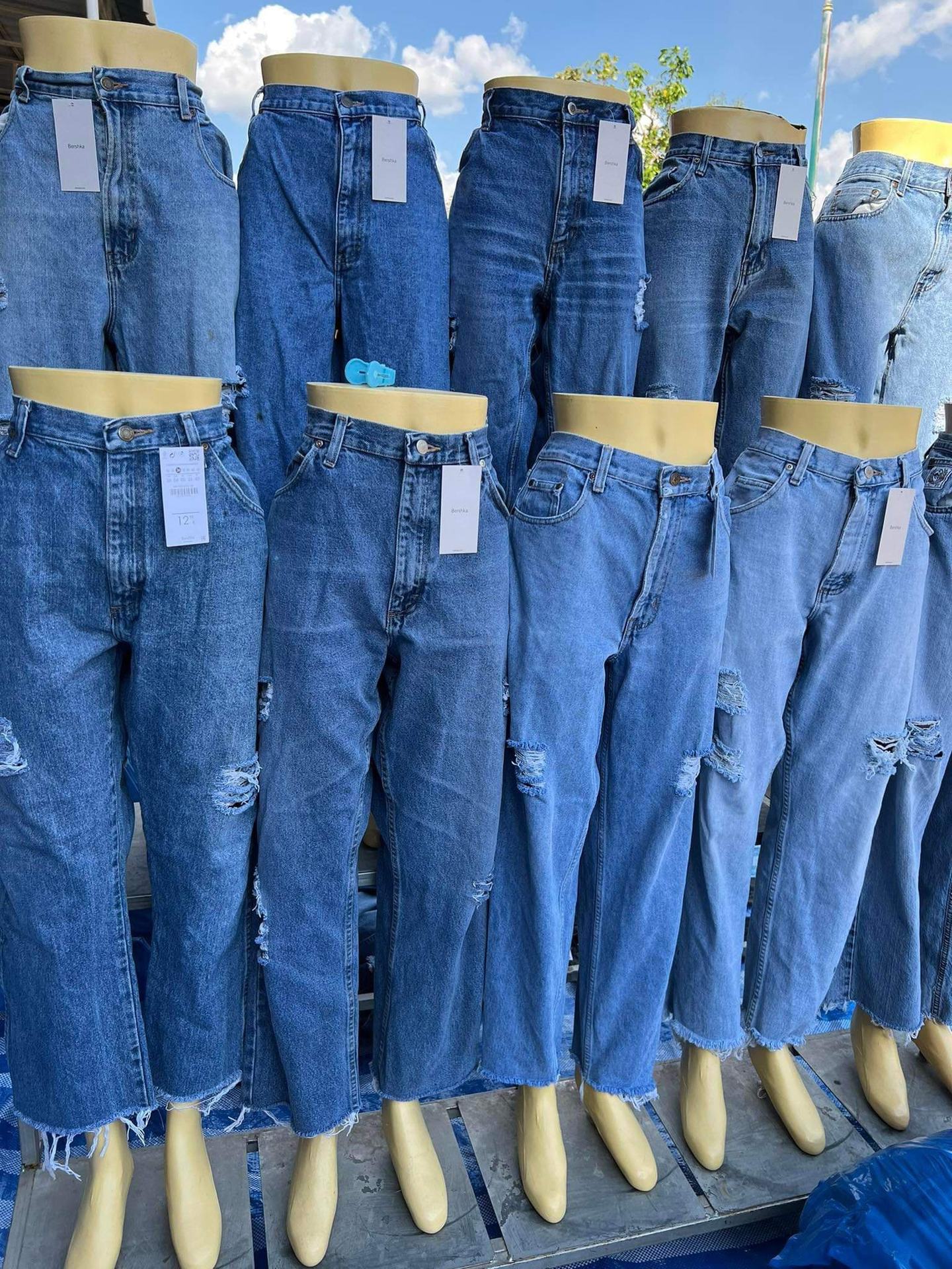 jeans girl跨境外贸次品尾货牛仔长裤女低价跑量地摊夜市货源批发