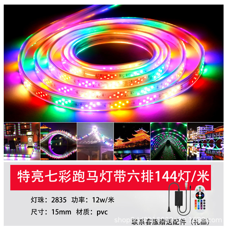 Horse Running Light with Waterproof Colorful LED Light with Horse Running Light with 220vrgb Light with Neon Light Strip