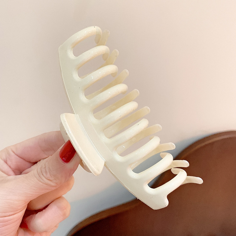 日韩简约亚克力龙骨抓夹后脑勺束发鲨鱼夹子洗澡盘发卡蝴蝶发夹女