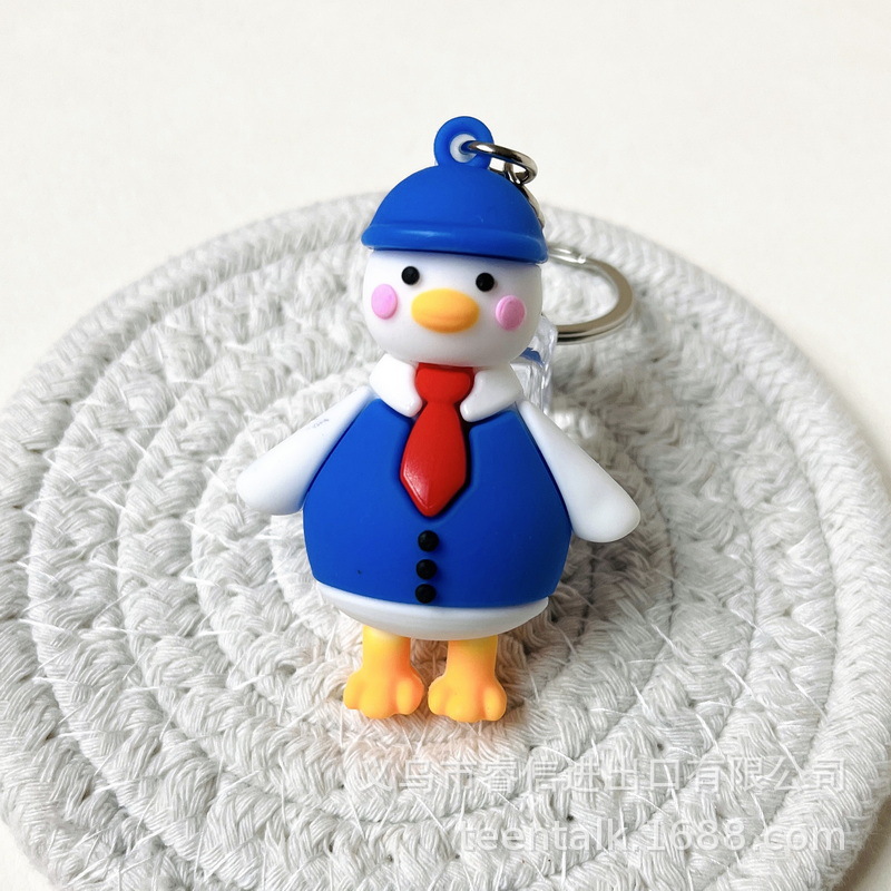 5138# Popular Cute Trendy Cool Travel Duck Keychain Store Celebration Promotion Commercial Promotion Small Gift Pendant