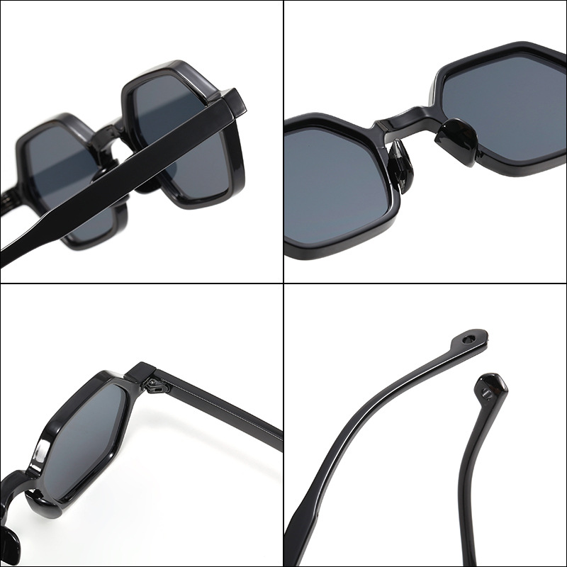 Fashion Small Frame Glasses Men's  Hip Hop Sunglasses Women's Street Snap Sun-Resistant Sun Glasses Party Glasses