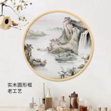 【油漆框库存清仓】圆形画框木质工艺品相框圆框外框实木画框批发