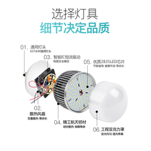 上海led灯泡球泡节能灯E27E40螺口50w80w100w150w200w超亮无