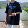 2021 men and women Short sleeved summer Padded goods in stock black letter Teenagers leisure time Loose type T-shirts Couples dress 2021 men and women Short sleeved summer Padded goods in stock black letter Teenagers leisure time Loose type T-shirts Couples dress