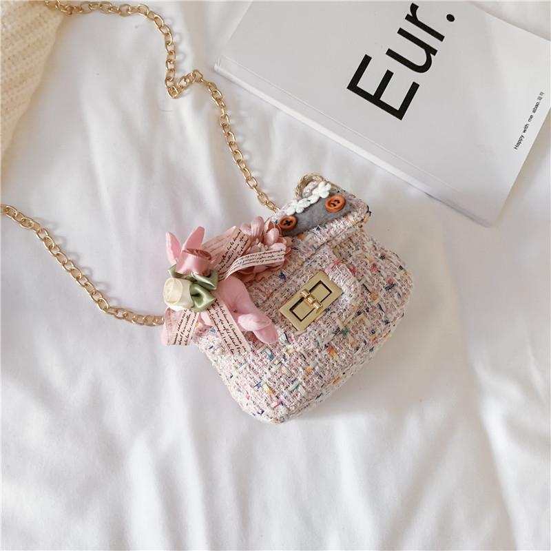 Korean Style Children's Bag Cute Princess Shoulder Bag Cartoon Bunny Flower Children's Change Girl's Crossbody Bag