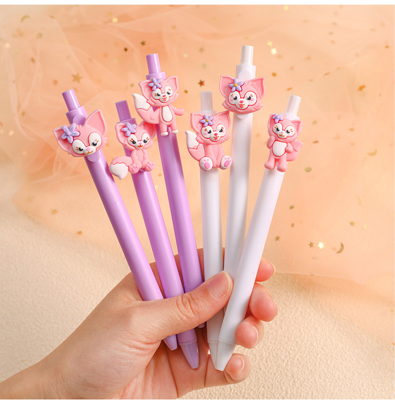 兔子女孩按动中性笔 高颜值ins少女心按压笔学生考试子弹头黑水笔