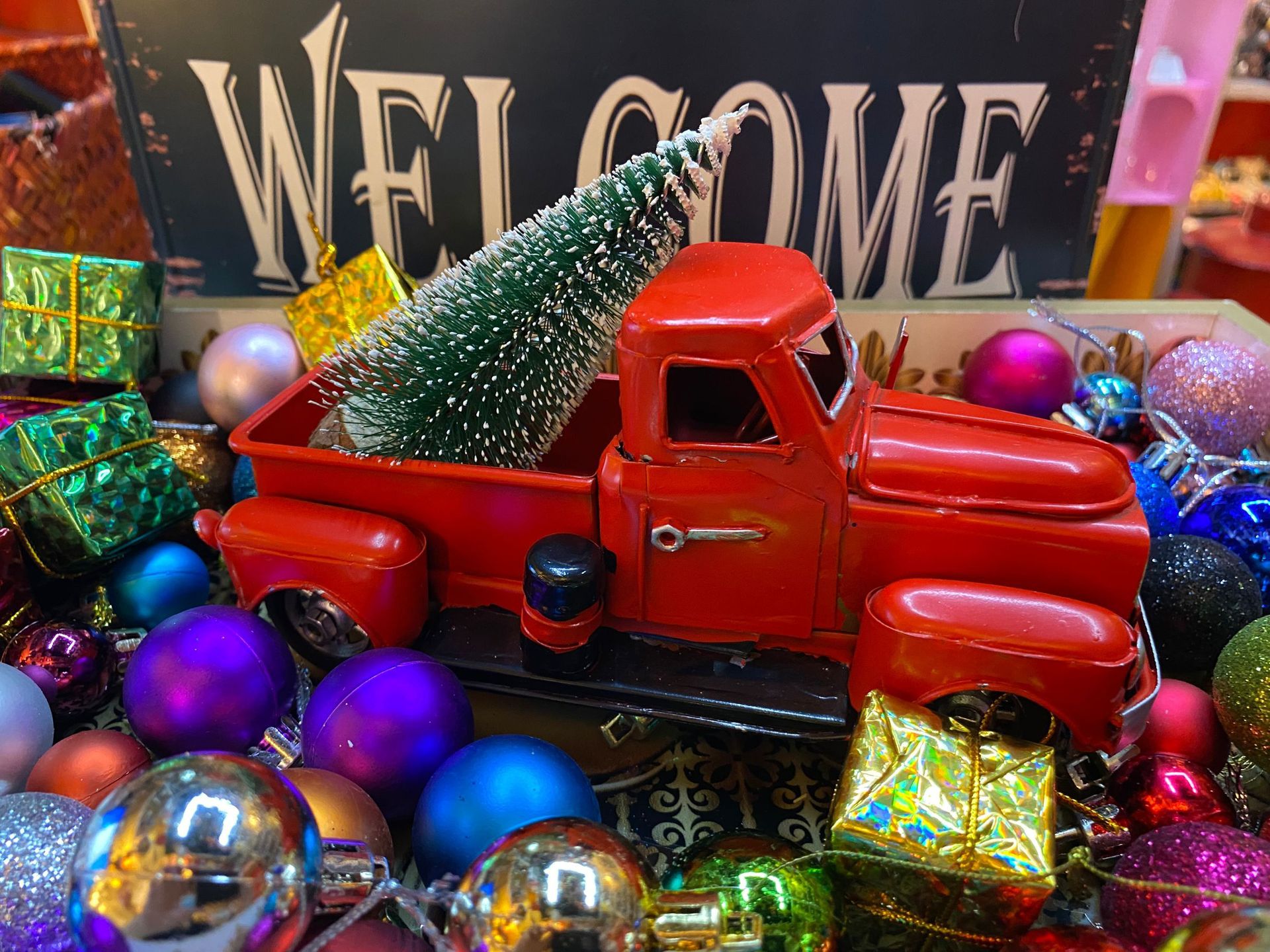 厂价 复古手工铁皮汽车模型旅行版皮卡车汽车道具/铁皮车模工摆件