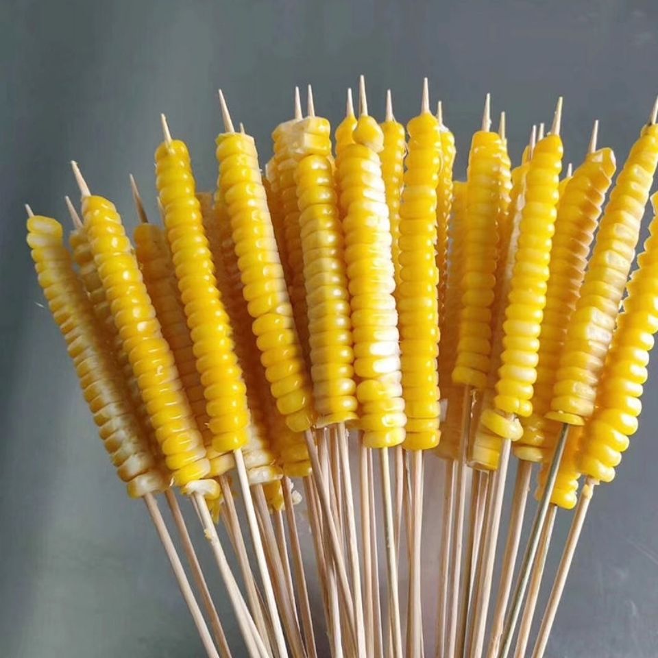 100串起发甜糯玉米粒小串 铁板烧烤食材新鲜粘玉米串油炸小吃烤串