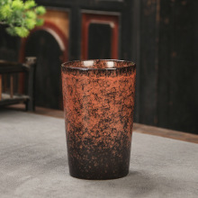 M大容量日式窑变陶瓷主人杯夏季女男个人水杯果汁杯泡茶杯个Q