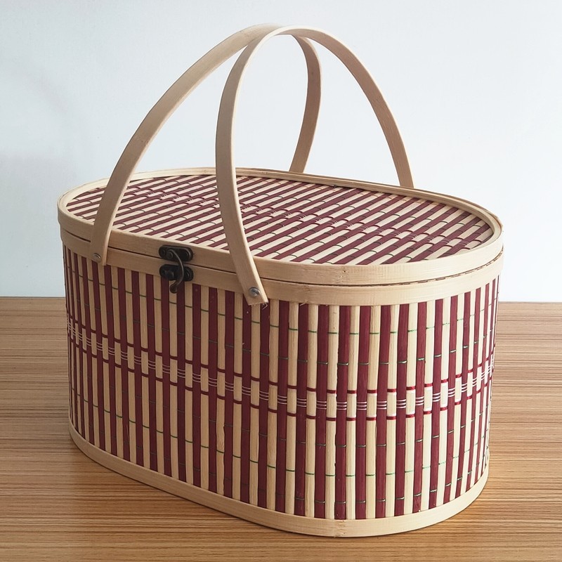 竹编粽子月饼水果竹篮礼品包装盒特产鸡蛋蔬菜篮子收纳置物篮礼盒