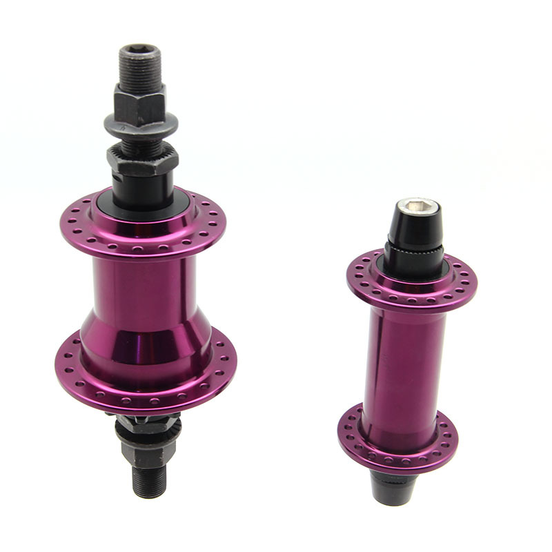 bmx表演车铝合金花鼓前内锁后法兰锁紧开裆100/110前2后4培林