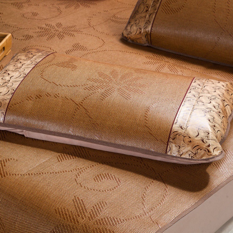 夏天草席枕头套感凉席冰丝枕芯套枕席片藤枕套凉席