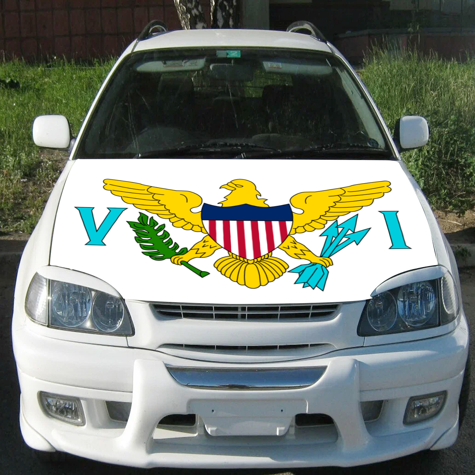 供应车盖套 吉尔吉斯斯坦汽车用品车盖旗 引擎盖旗套  专业生产