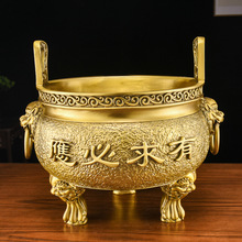 铜香炉纯铜仿古供奉供佛祭祀家用室内焚香炉线香炉摆件室外墓地