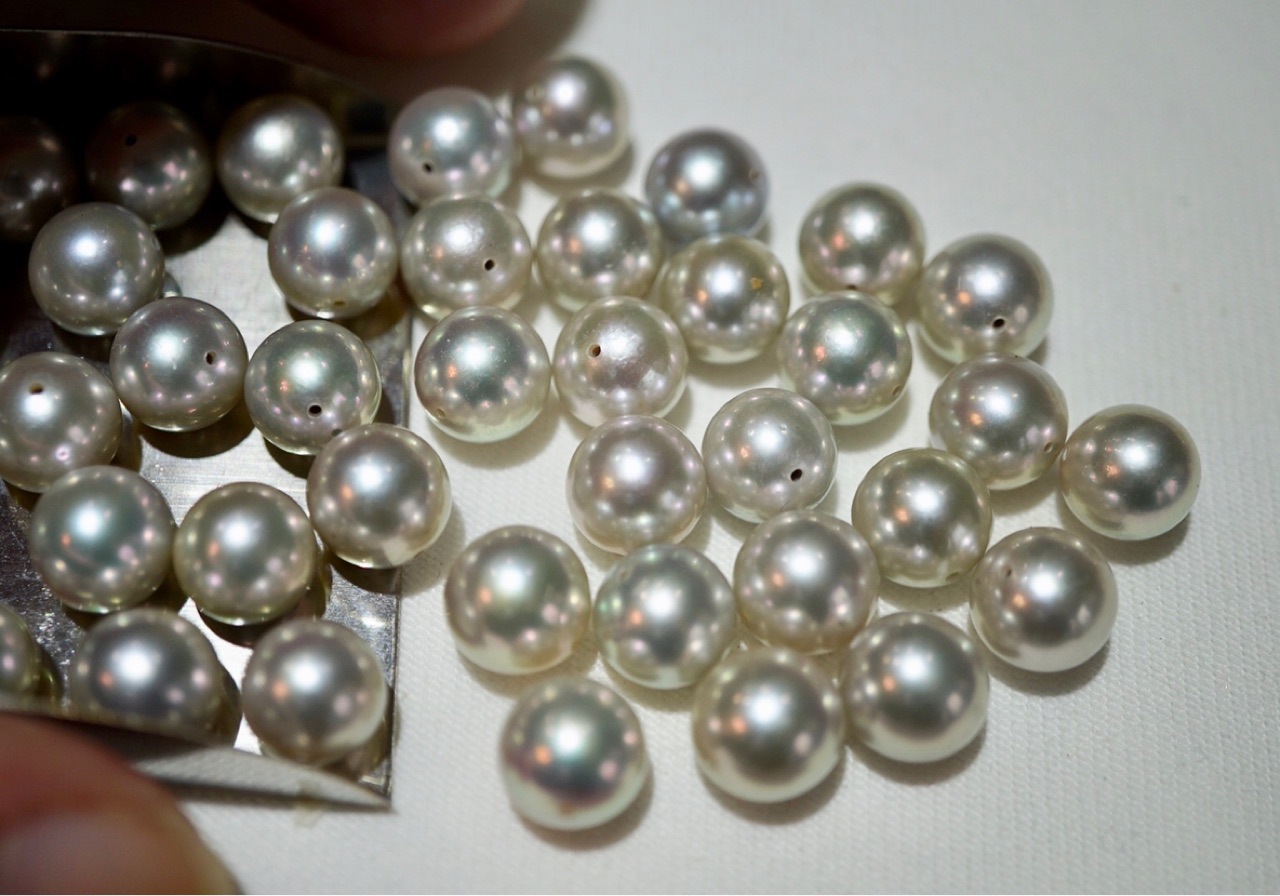 天然色海水珍珠真多麻akoya珠全孔裸珠批发-阿里巴巴