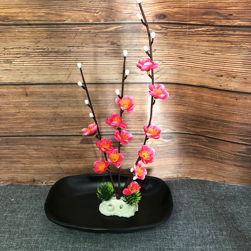 酒店冷菜盘饰花意境盘饰刺身装饰西餐摆盘创意性摆件创意梅花摆件