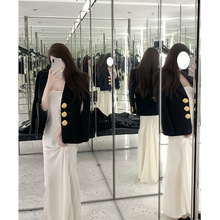 黑色西装外套女新款韩版休闲百搭气质高级感设计感小众西服上衣女