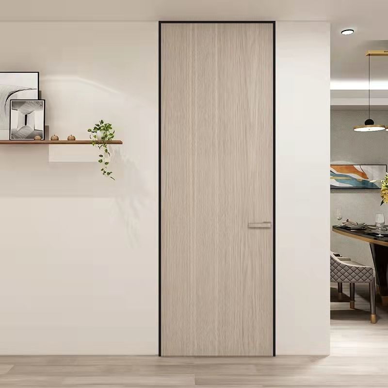 极简意式轻奢铝木门通顶门隐形门碳晶木门室内门房间卧室木门房门