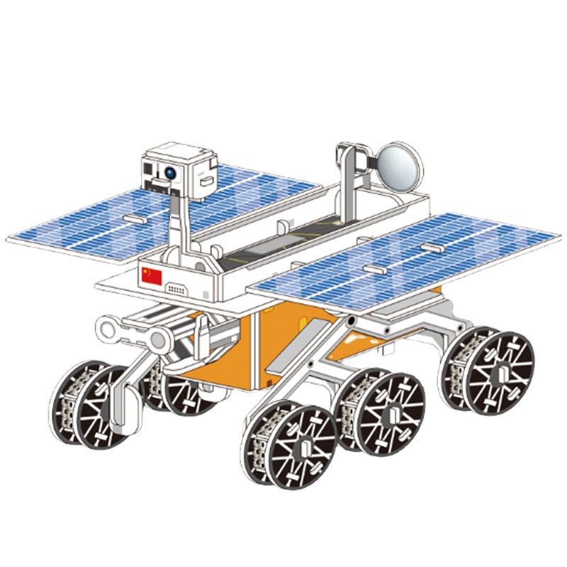 3d立体纸质拼图 玉兔月球车造型拼图 儿童玩具航空航天拼图批发