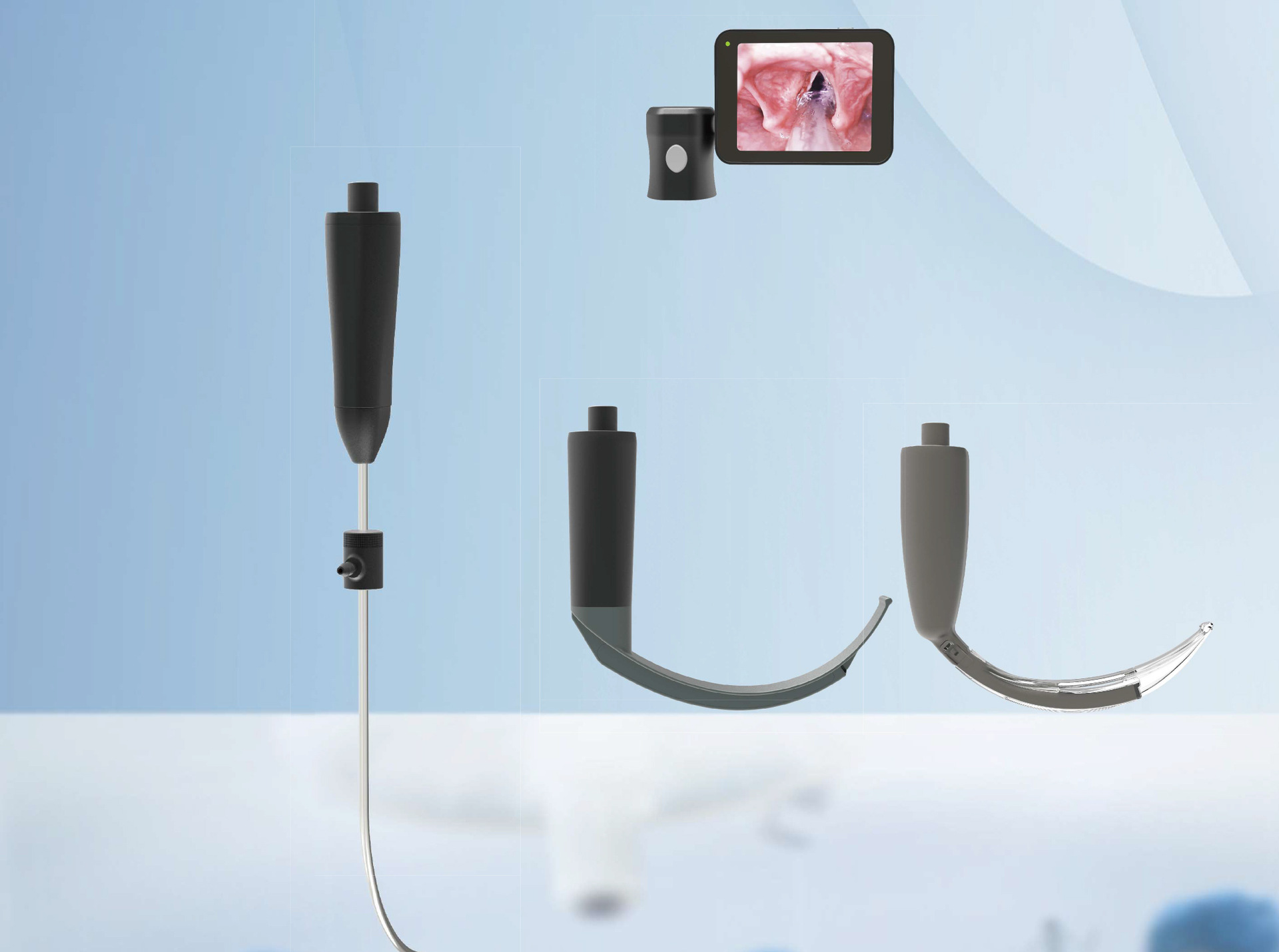 一次性使用可视喉镜,重复使用可视喉镜,硬管镜柏德喉镜厂家直销