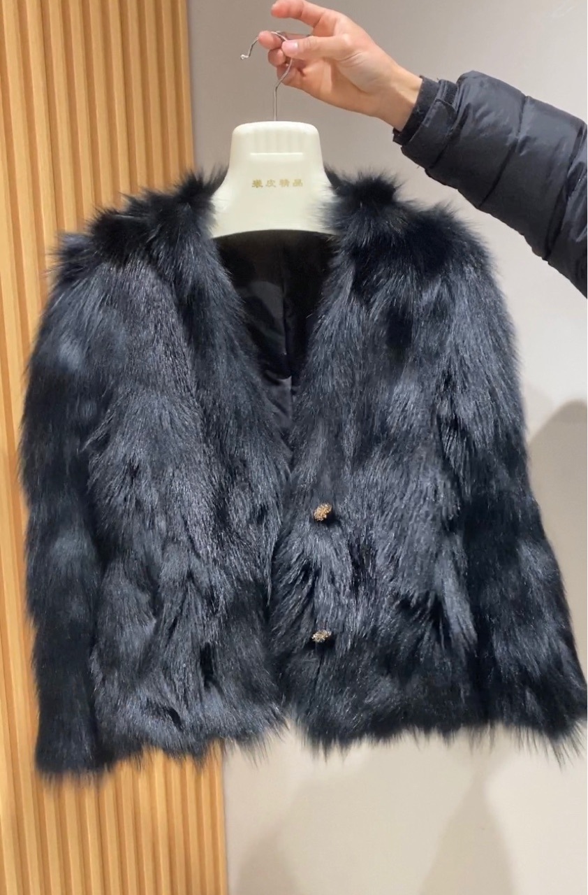 皮草狐狸毛皮草外套女冬海宁网红毛毛大衣年轻款显瘦特价福利