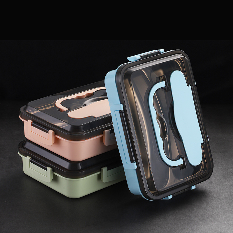 不锈钢饭盒分隔型上班族保温学用大容量分格高中大号饭盆食堂