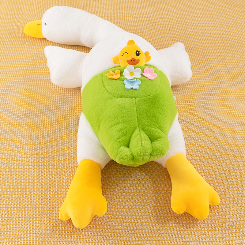 New Big White Geese Doll Big Goose Plush Toy Lazy Goose Doll Sleeping Pillow for Girl Cross-Border Factory Direct Supply