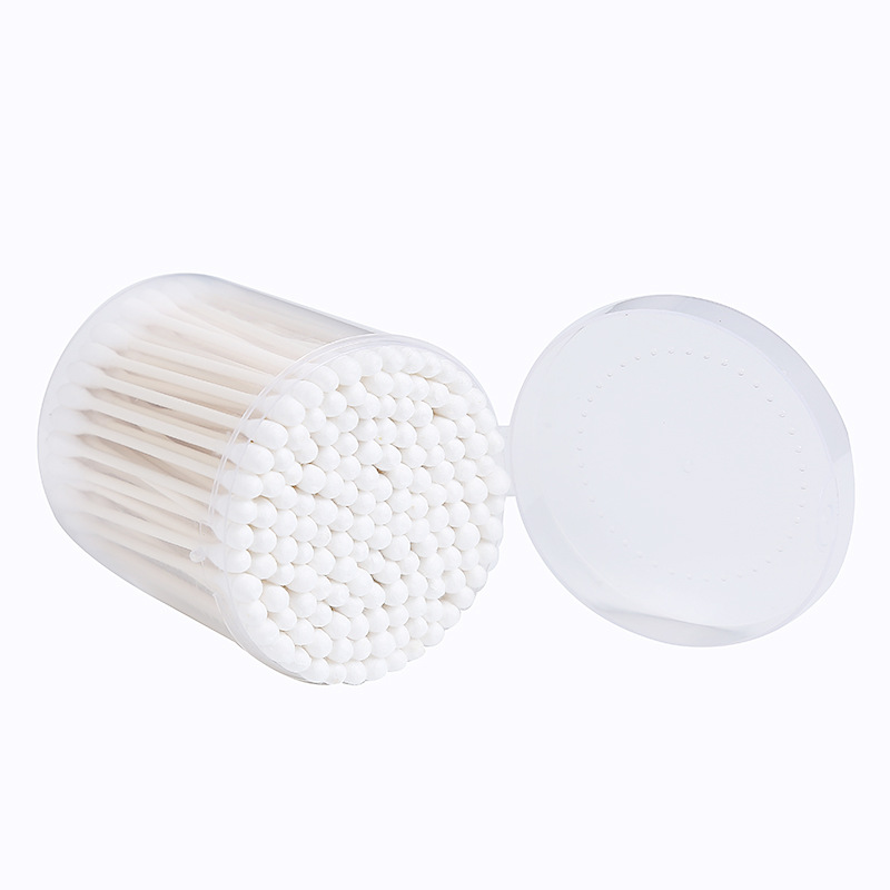 Factory Wholesale Disposable Two-Head Cotton Swab Disinfection Sterile Cotton Swab Makeup Makeup Removal Wooden Stick Cleaning Health Swab