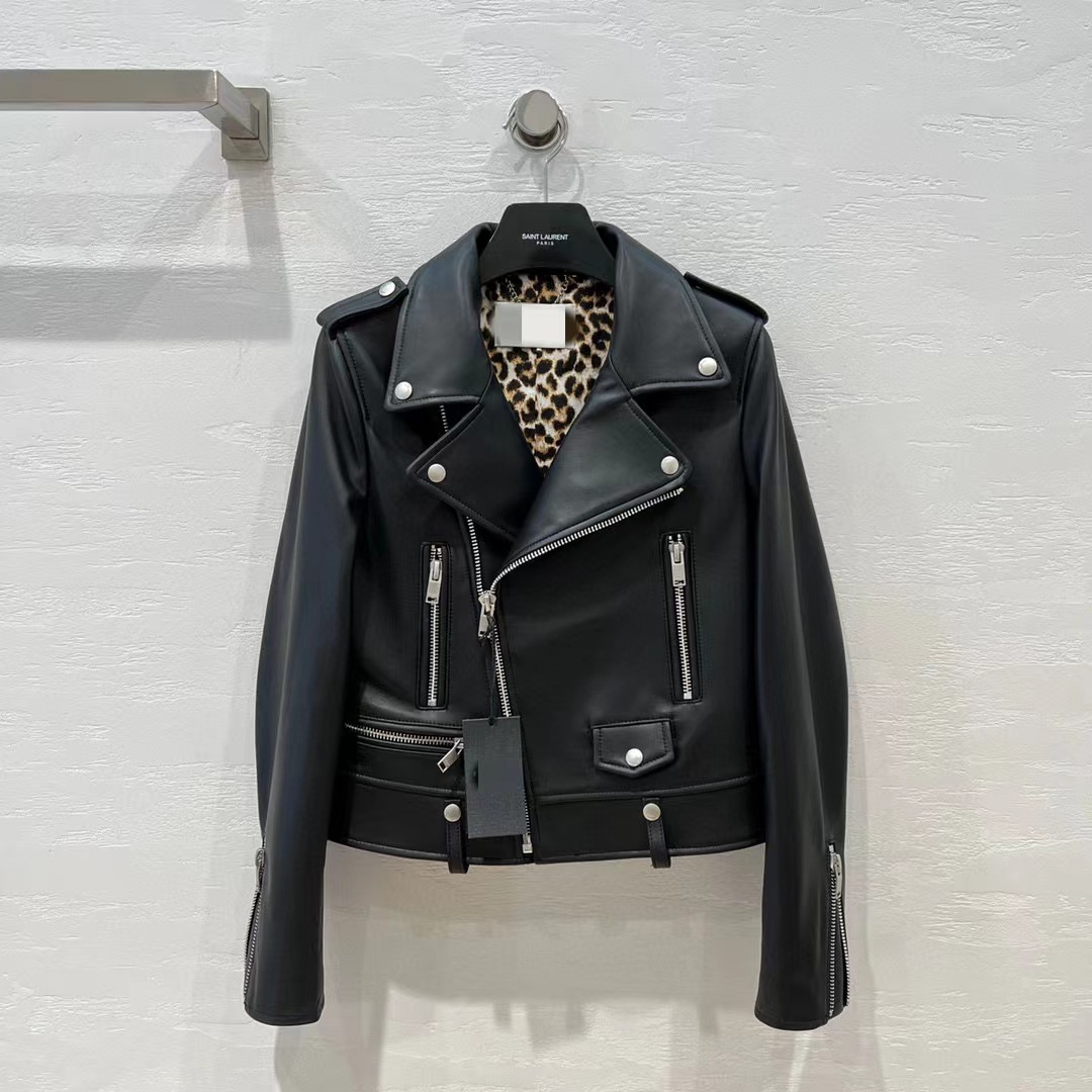 2024春秋新款海宁真皮皮衣女机车风进口小羊皮夹克小个子外套爆款