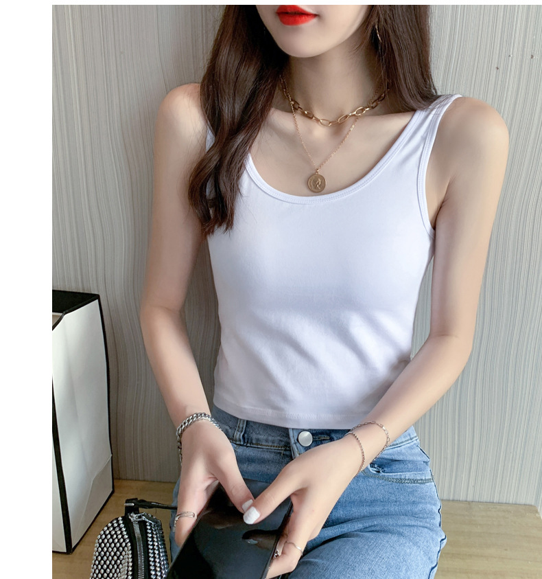 小背心吊带夏季修身型纯色小心机显瘦仙女韩版棉打底一件代发b101
