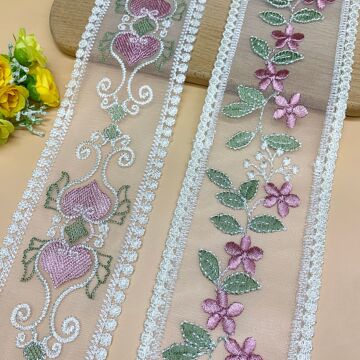 5cm网纱刺绣花边礼服裤边家纺服装辅料牛奶丝diy蝴蝶结织带-阿里巴巴