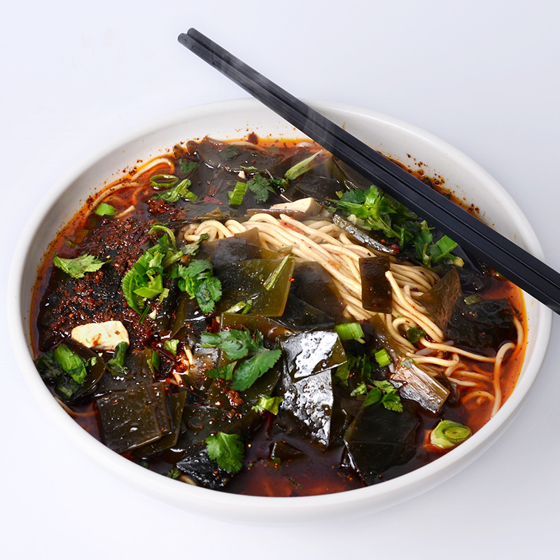 定中街湖北襄阳海带豆腐面牛肉面碱水面条食小吃特产早餐四盒包邮