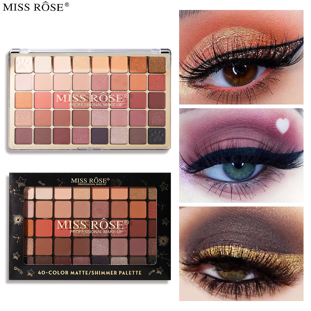 Cross-Border Christmas Beauty New Product Shimmer Eyeshadow Foreign Trade European and American Sequins Matte Eyeshadow Palette Cosmetics Makeup Wholesale