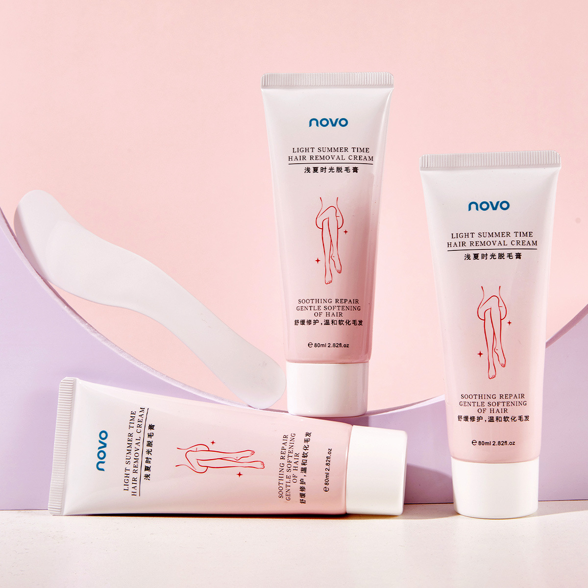 novo5484浅夏时光脱毛膏丝滑柔润温和不刺激软化毛发轻松脱毛80ml