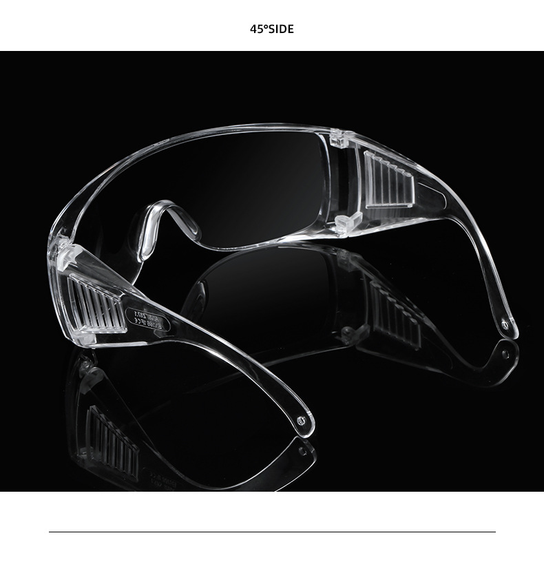 百叶窗防雾护目镜透明高清防飞溅防疫防风沙防飞沫多功能防护眼镜