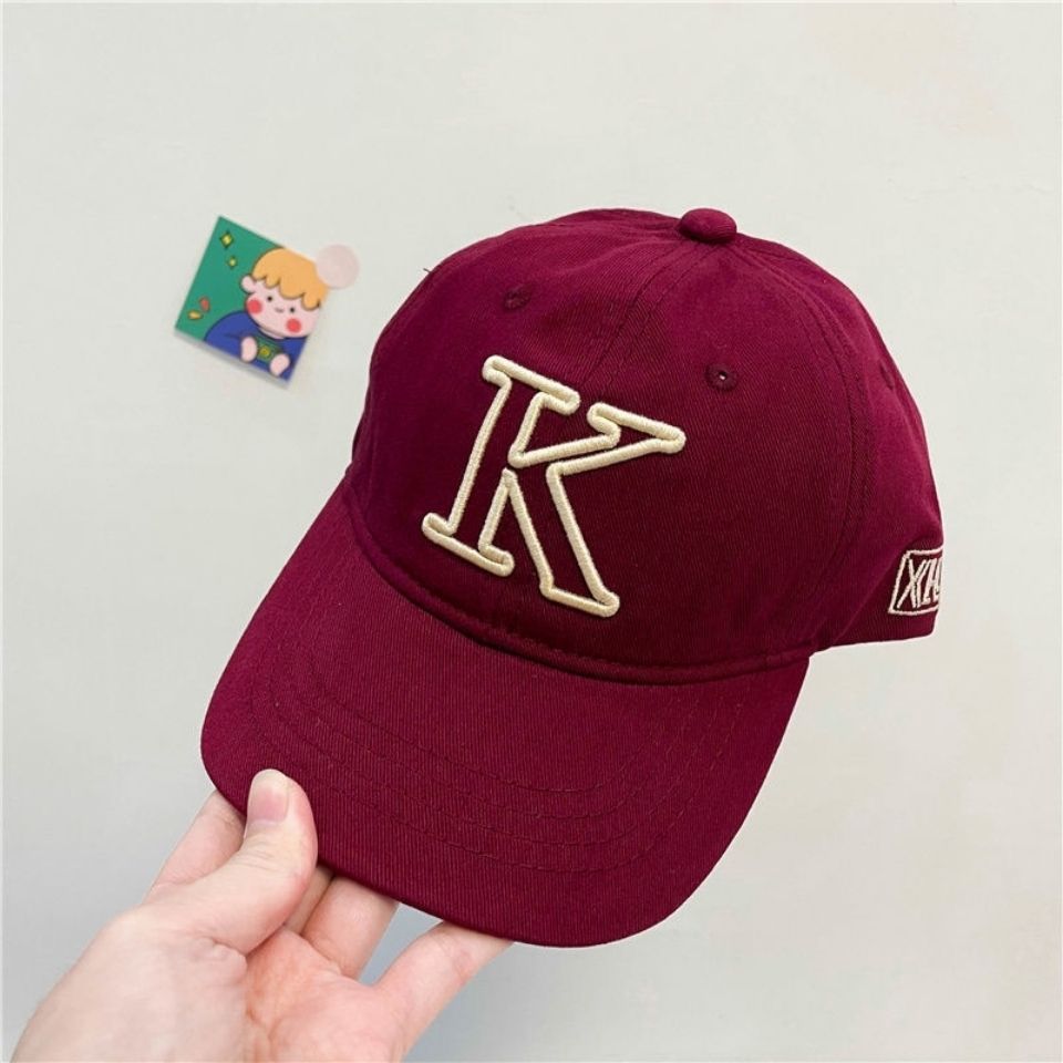 Korean Style Parent-Child Children's Hat Spring/Summer Autumn Peaked Cap Boys and Girls Retro Thin Letters Four Seasons Baseball Cap