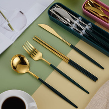 不锈钢便携餐具葡萄牙刀叉勺筷子户外旅行餐具礼品套装可定LOGO