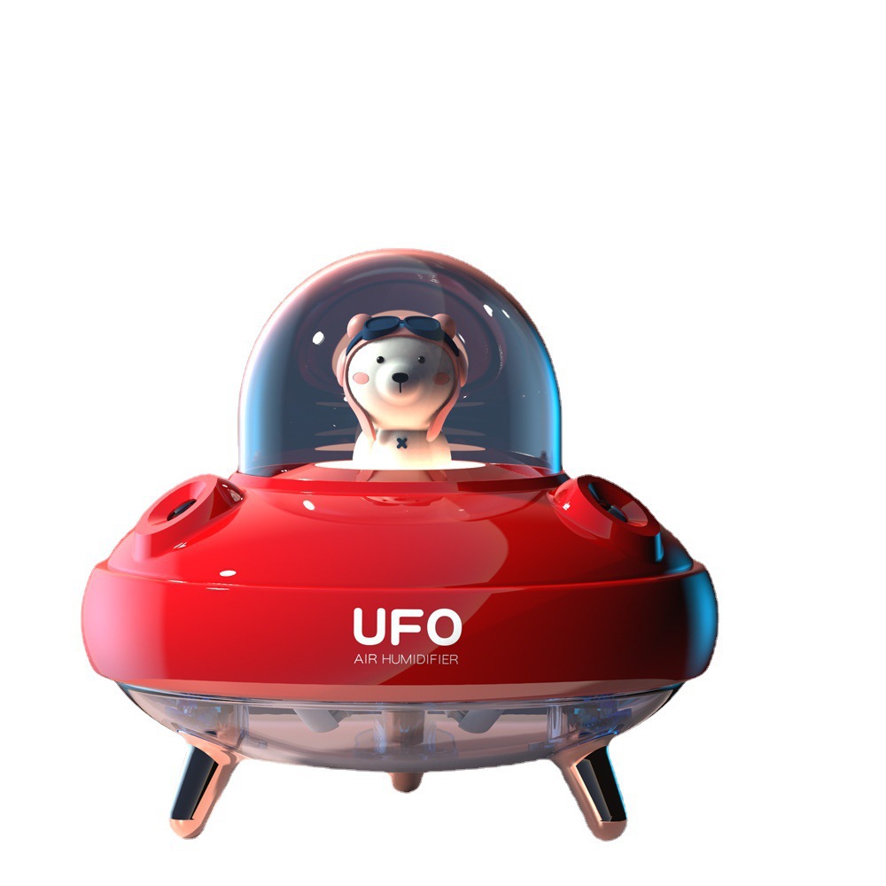 Ufo Double Spray Humidifier Usb Spray Night Light Mute Bedroom Home Mini Cute Pet Water Replenishing Instrument Gift Hot Sale