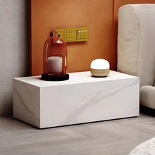 意式轻奢全岩板床头柜北欧简约现代设计师卧室储物收纳边柜置物架