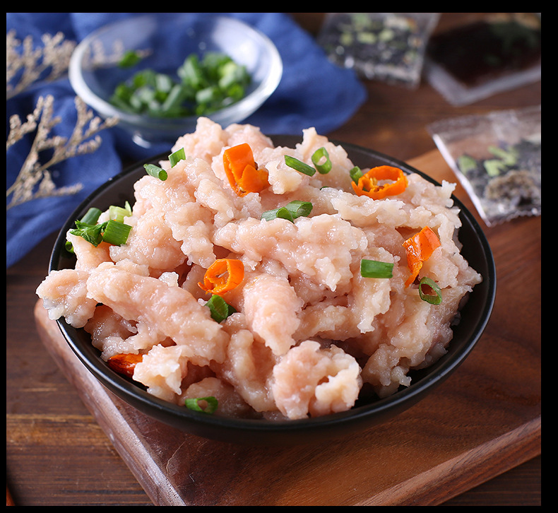 福建福鼎肉片 速食小吃瘦肉丸火锅肉滑早餐 手工猪肉羹肉片批发