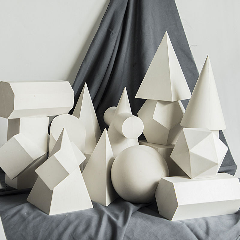 几何石膏16个几何体美术素描石膏像几何体模型大号几何体一件