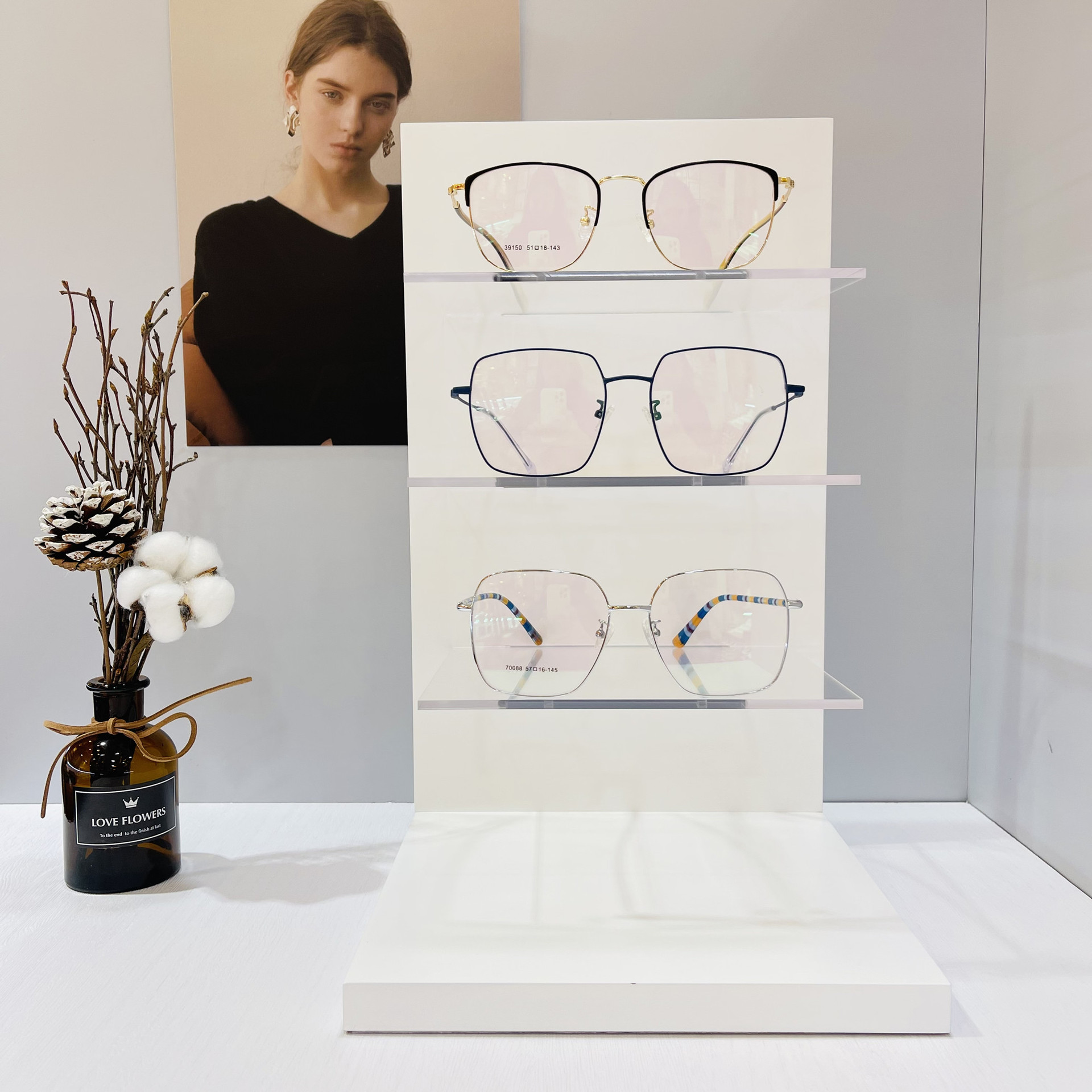眼镜店精品高柜眼镜道具陈列架橱窗展示架太阳镜墨镜陈列装饰道具
