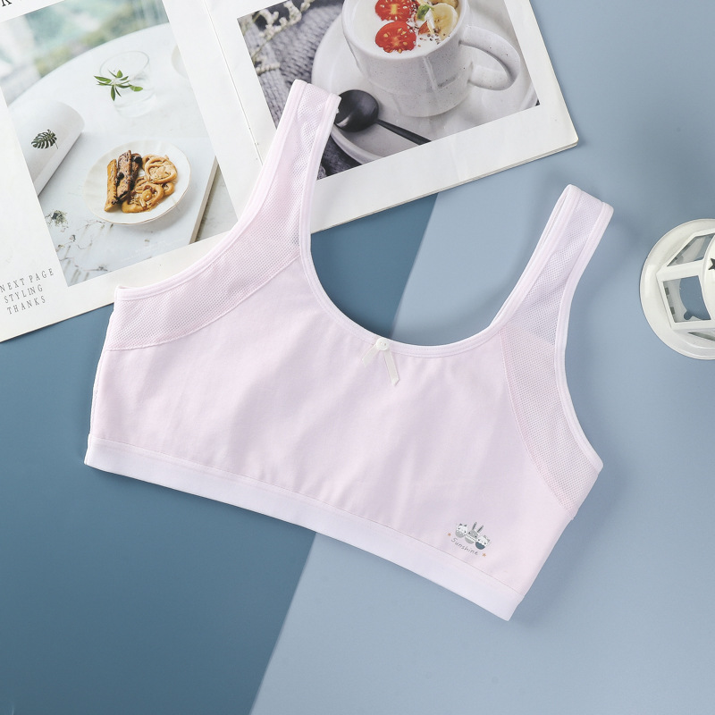 Underwear Students Junior High School Primary School Girls Development Period 9-15 Years Old Cotton Vest Older Children Puberty Boob Tube Top